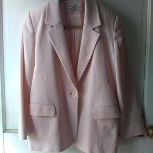 Vintage Pale Pink Oversized 100% Wool Blazer
